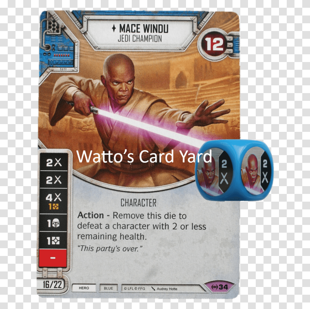 Mace Windu Jedi Champion Star Wars Destiny Mace Windu, Person, Mobile Phone, Electronics, Poster Transparent Png