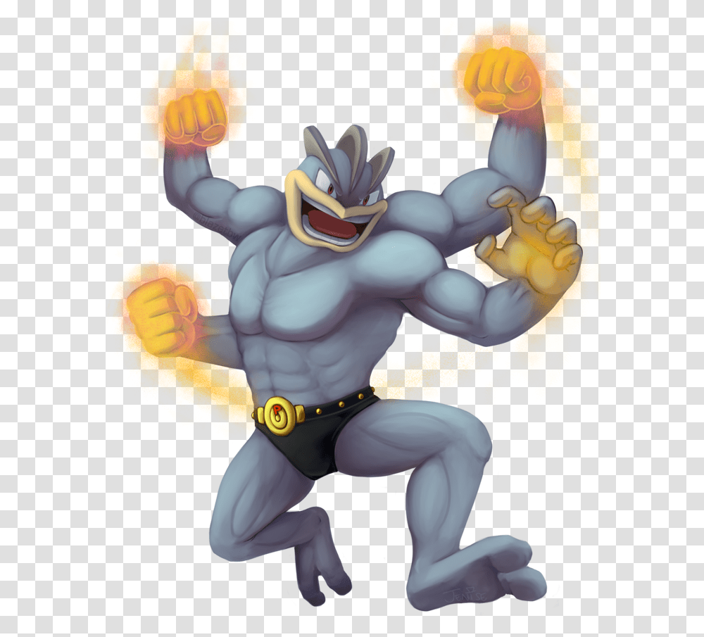 Machamp Machamp Doing Dynamic Punch, Hand, Toy Transparent Png