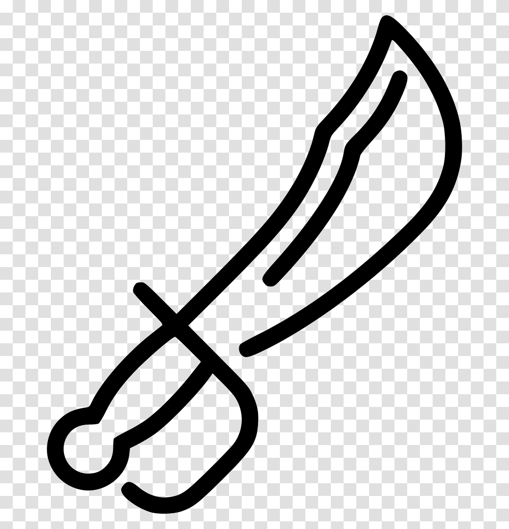 Machete Icon, Stencil, Scissors, Blade, Weapon Transparent Png