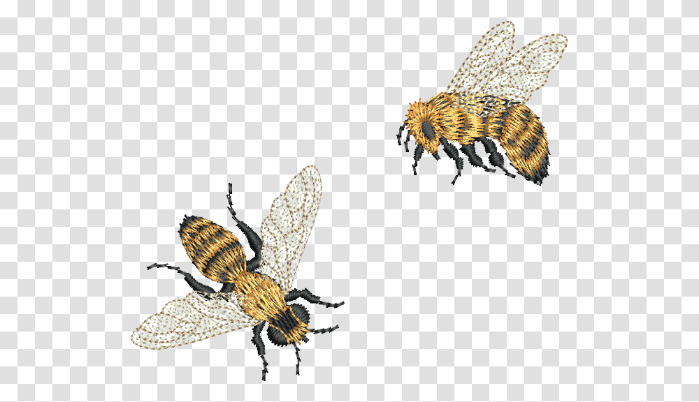 Machine Embroidery Mini Bee, Insect, Invertebrate, Animal, Bird Transparent Png