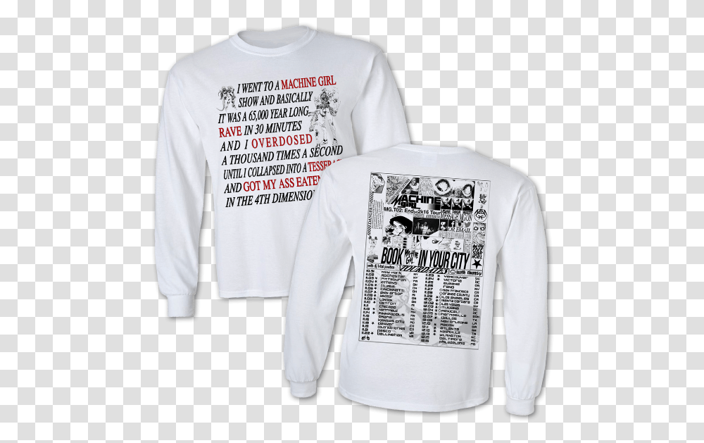 Machine Girl Merch, Sleeve, Apparel, Long Sleeve Transparent Png