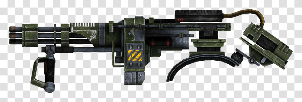 Machine Gun Clipart Minigun Fallout New Vegas Shoulder Mounted Machine Gun, Weapon, Weaponry, Armory Transparent Png