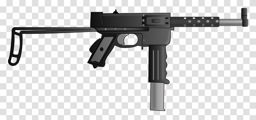 Machine Gun Clipart Smg M3 Gun Clipart, Weapon, Weaponry, Handgun Transparent Png