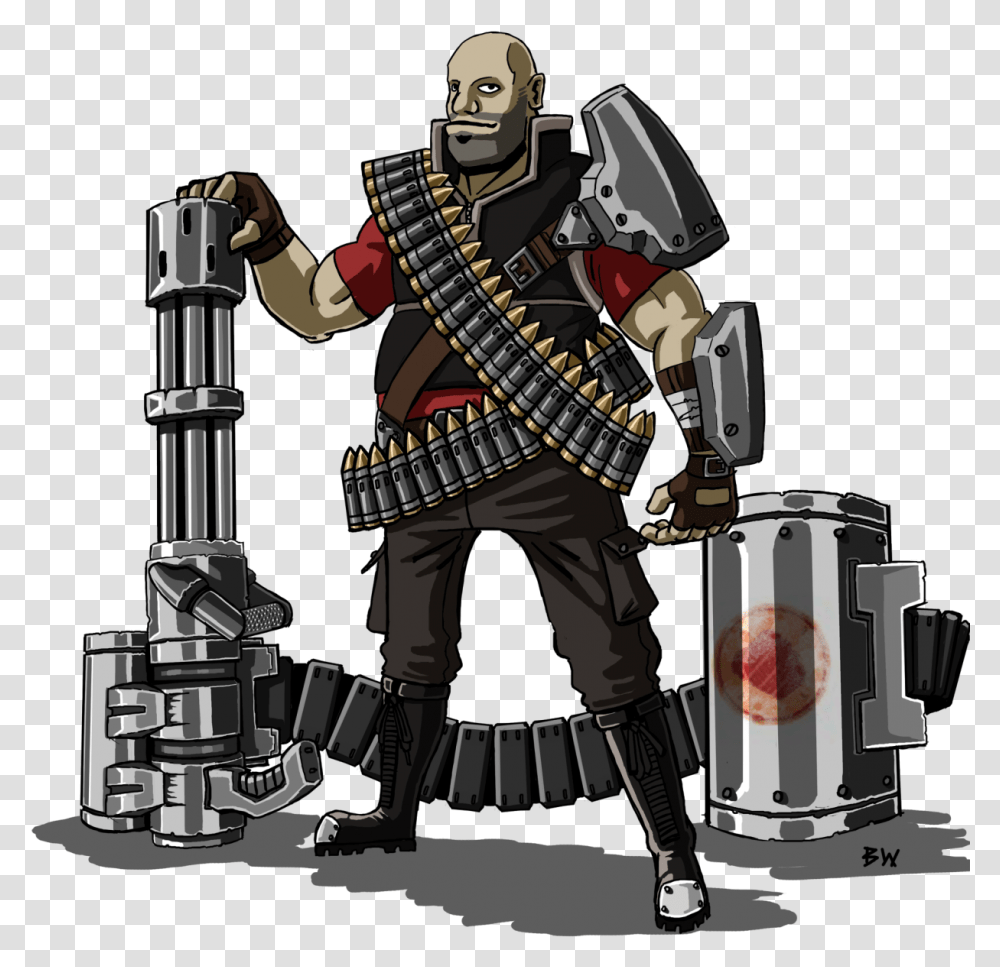 Machine Gun, Person, Human, Helmet Transparent Png