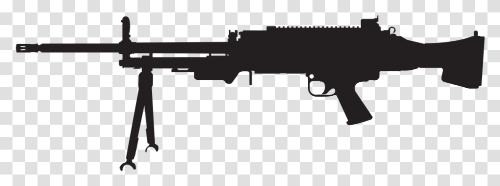 Machine Gun Silhouette Free, Weapon, Weaponry, Rifle Transparent Png