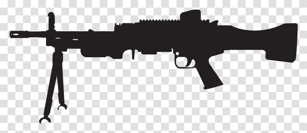 Machine Gun Silhouette, Weapon, Weaponry, Handgun, Rifle Transparent Png