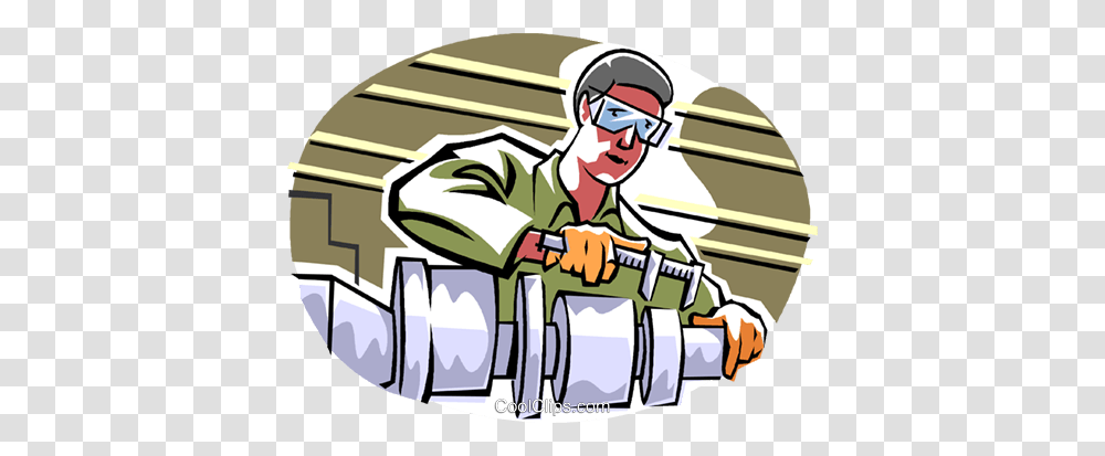 Machine Shop Worker Royalty Free Vector Clip Art Illustration, Outdoors, Nature, Water, Ice Transparent Png