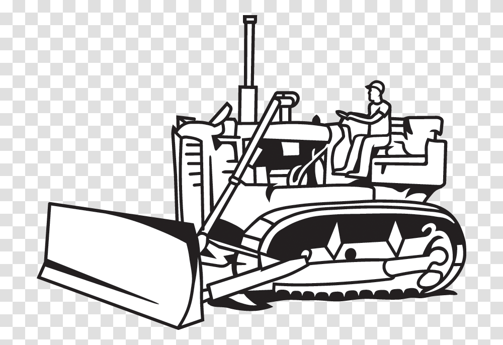 Machinery, Tractor, Vehicle, Transportation, Bulldozer Transparent Png