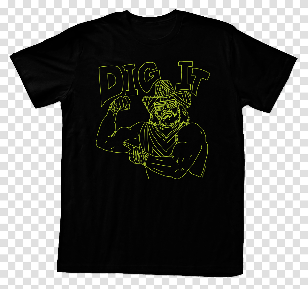 Macho Man Mens Diggit T Shirt Sports Apparel Illustration, T-Shirt, Plant, Sleeve Transparent Png