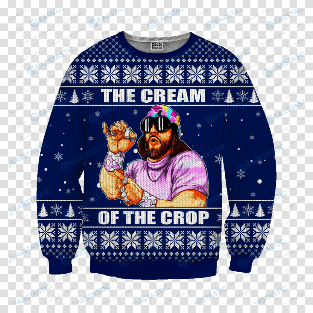 Macho Man Randy Savage Sweater, Advertisement, Poster, Person, Flyer Transparent Png