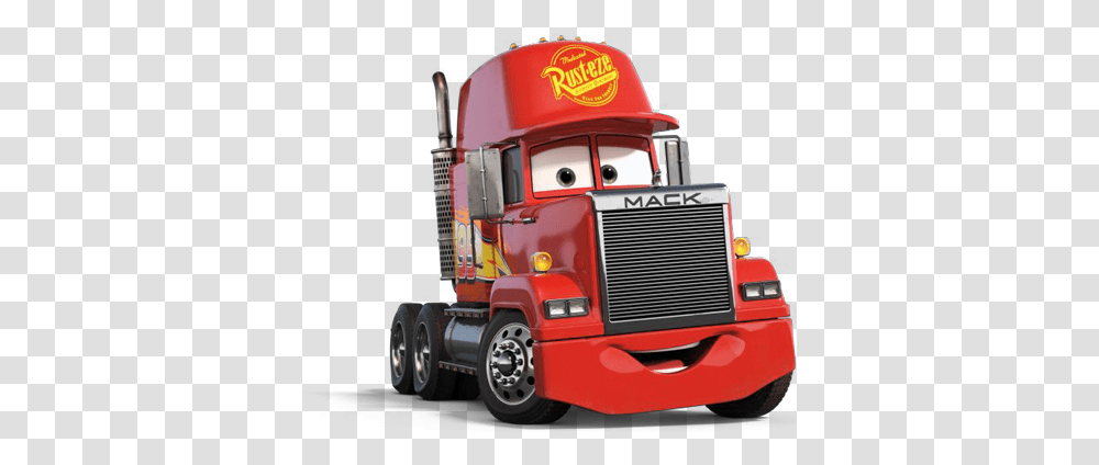 Mack Cars Movie Characters Mack, Truck, Vehicle, Transportation, Fire Truck Transparent Png