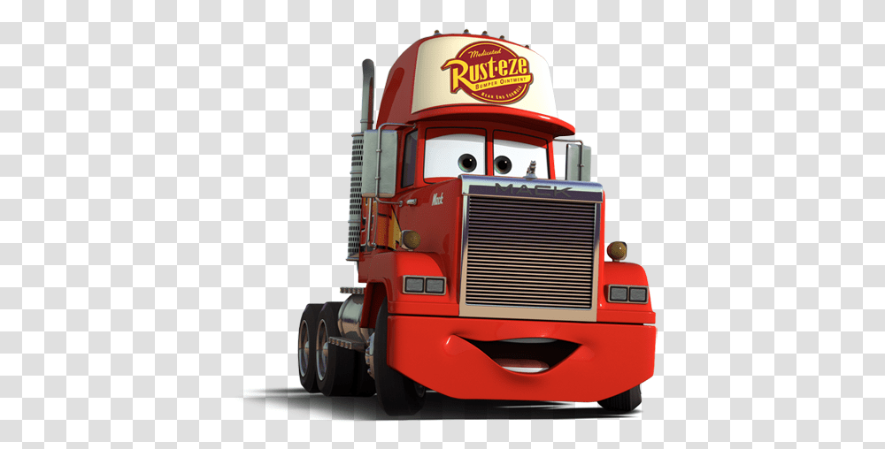 Mack Disney Cars Pixar Trucks Mack Cars, Vehicle, Transportation, Fire Truck, Trailer Truck Transparent Png