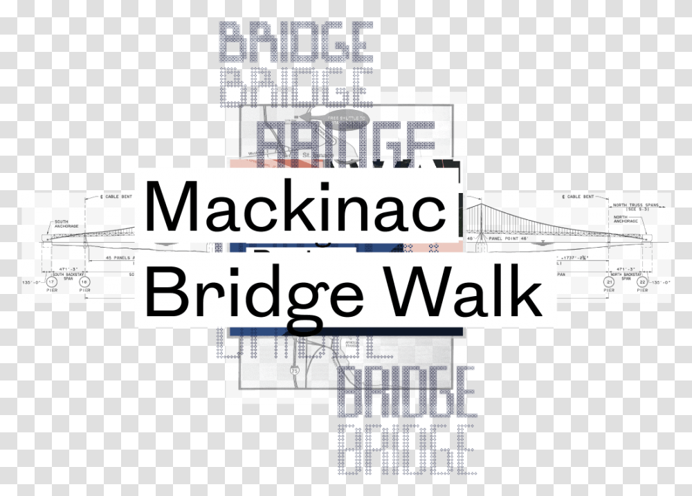 Mackinac Bridge Walk Poster Calligraphy, Flyer, Paper, Advertisement Transparent Png