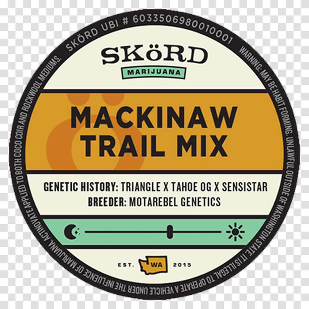 Mackinaw Trail Mix By Skrd Circle, Label, Word, Vegetation Transparent Png