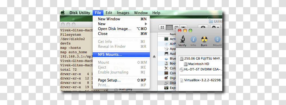 Macos X Mount Nfs Share Set An Client Nixcraft Mac Nfs Mount, Text, Number, Symbol, Paper Transparent Png