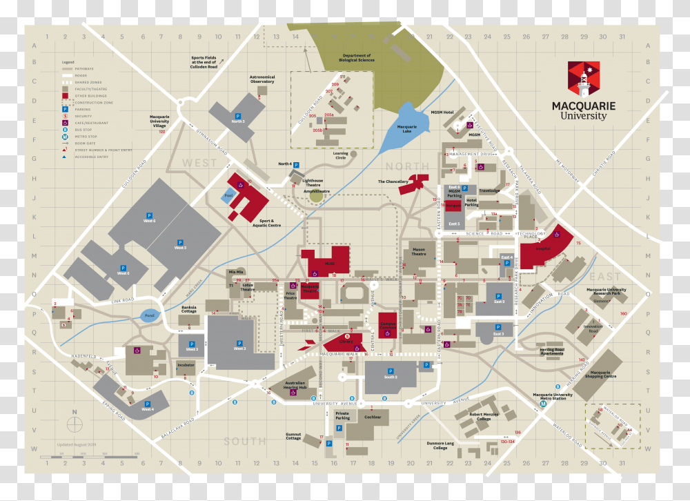 Macquarie Uni Campus Map, Diagram, Atlas, Plot, Flag Transparent Png