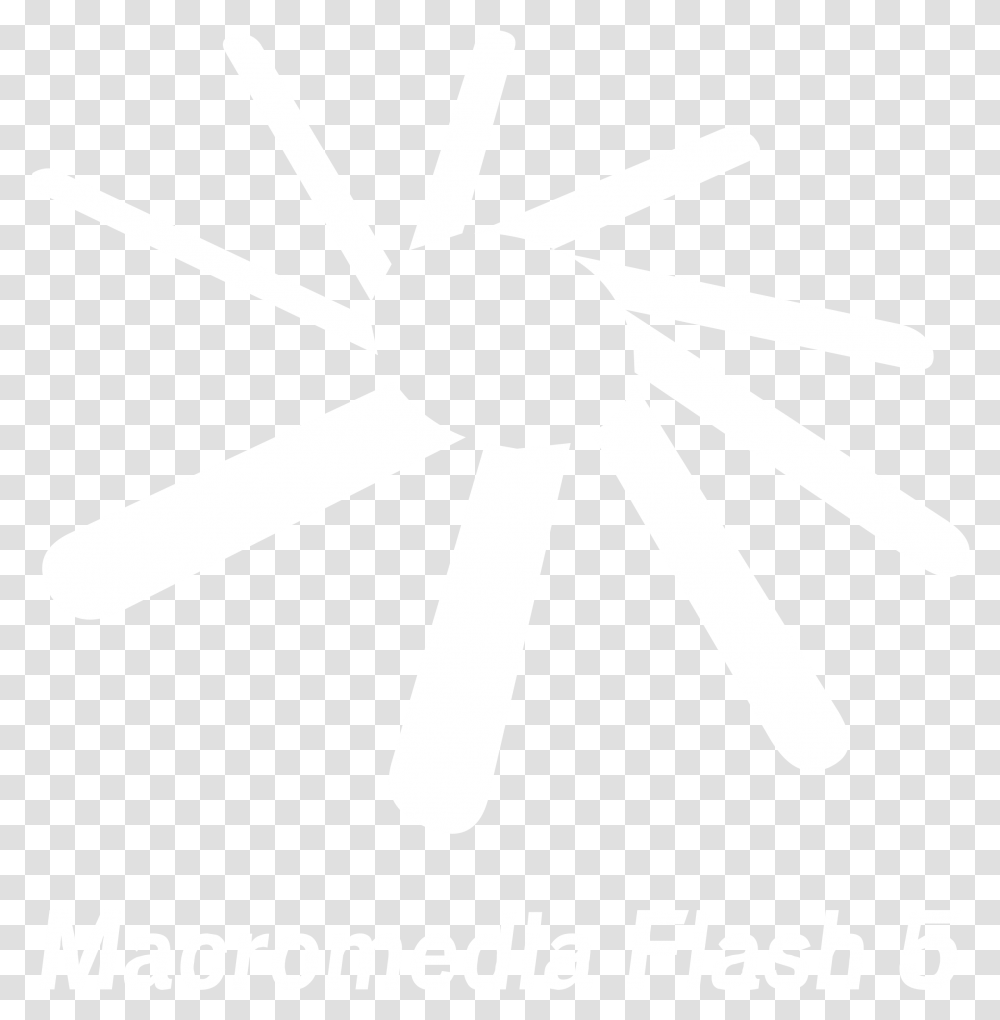 Macromedia Flash 5 Logo Black And White Johns Hopkins Logo White, Sword, Blade, Weapon Transparent Png