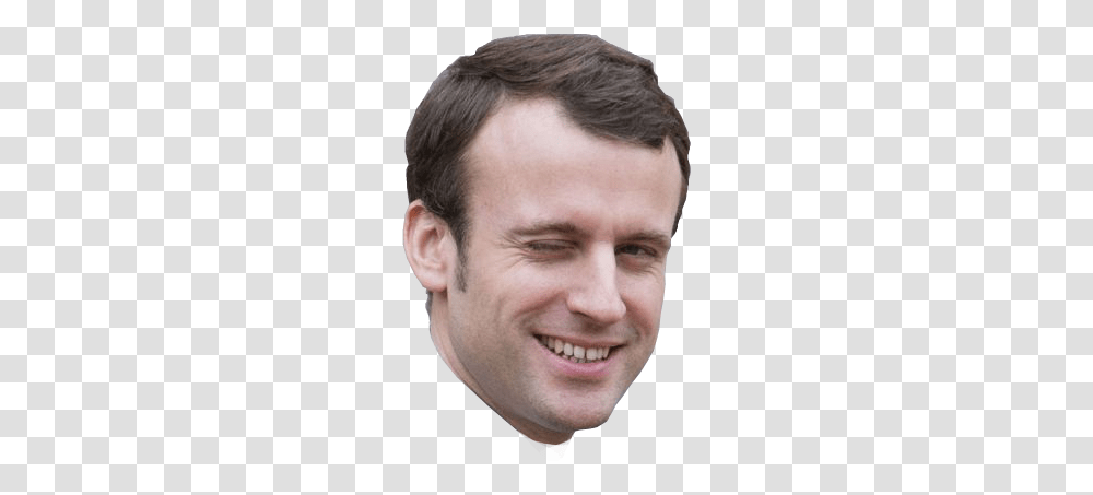 Macron, Smile, Face, Person, Head Transparent Png