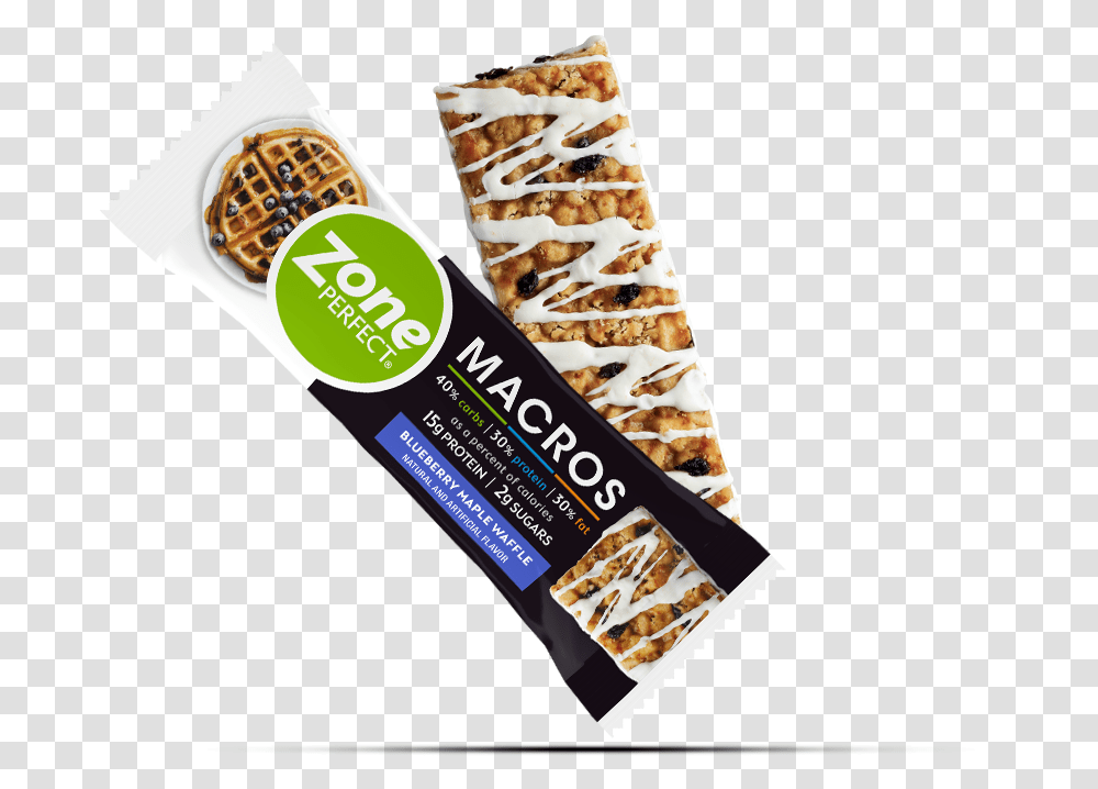 Macros - Blueberry Maple Waffle Zoneperfect Energy Bar, Plant, Food, Dessert, Paper Transparent Png