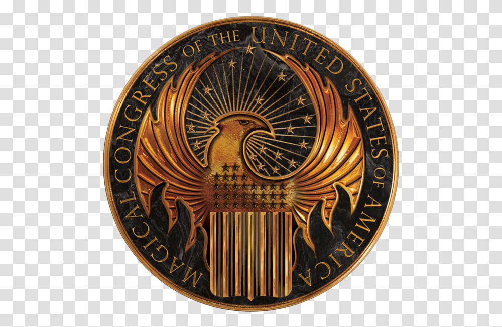 Macusa Insignia Fantastic Beasts Magical Congress, Coin, Money, Emblem Transparent Png