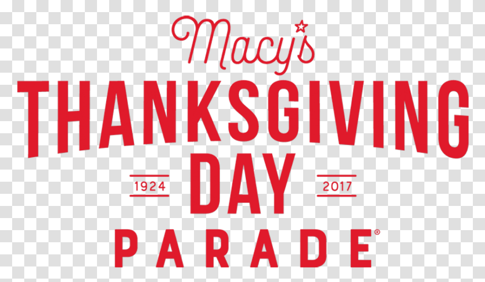 Macy's Thanksgiving Day Parade Logo 1924 Download Graphic Design, Word, Alphabet, Book Transparent Png