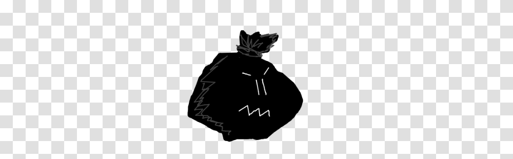 Mad Black Trash Bag Drawing, Hand, Stencil Transparent Png