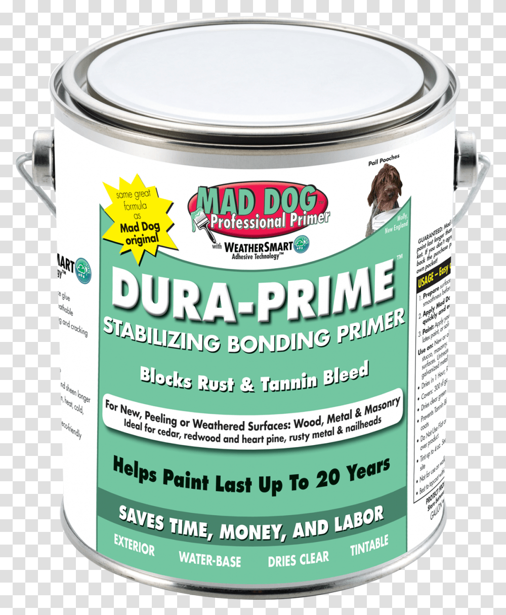 Mad Dog Dura Prime Mad Dog Dura Prime, Paint Container, Tin, Can, Flyer Transparent Png