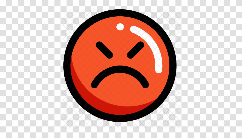 Mad Emoji Icon Of Colored Outline Style Icon Angry, Ball, Sport, Sports, Bowling Transparent Png