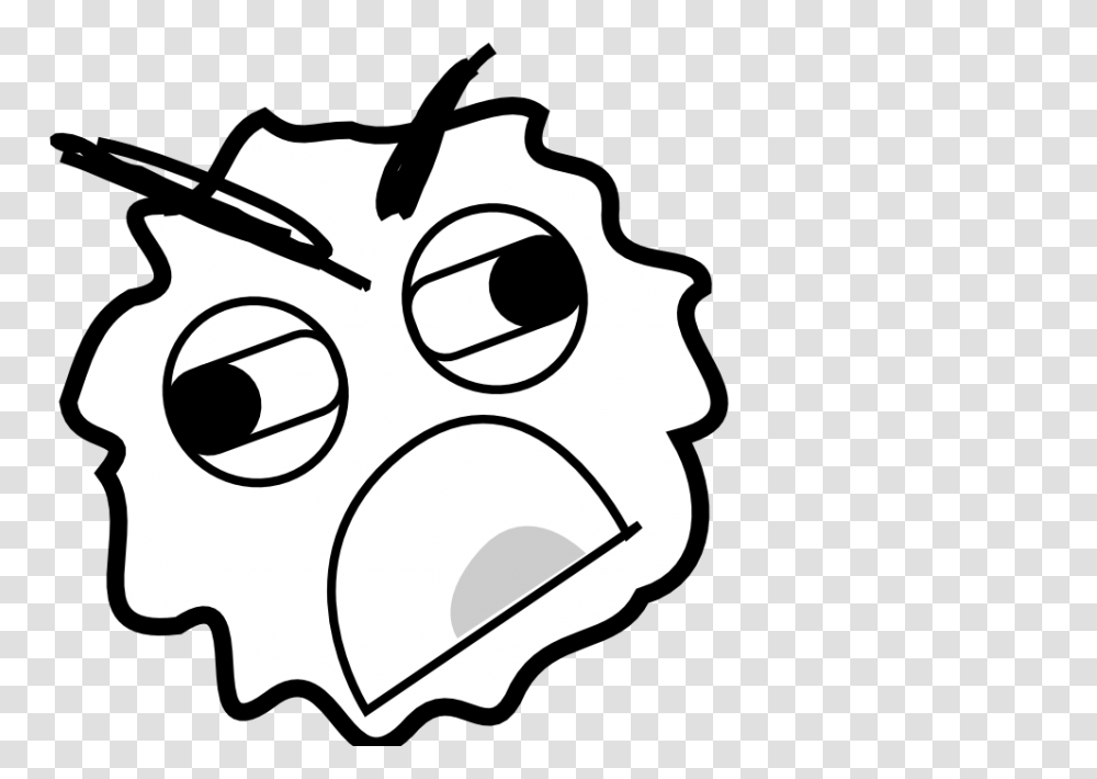 Mad Face Clip Art Black And White Angry Face Clip Art Black, Stencil, Grenade Transparent Png