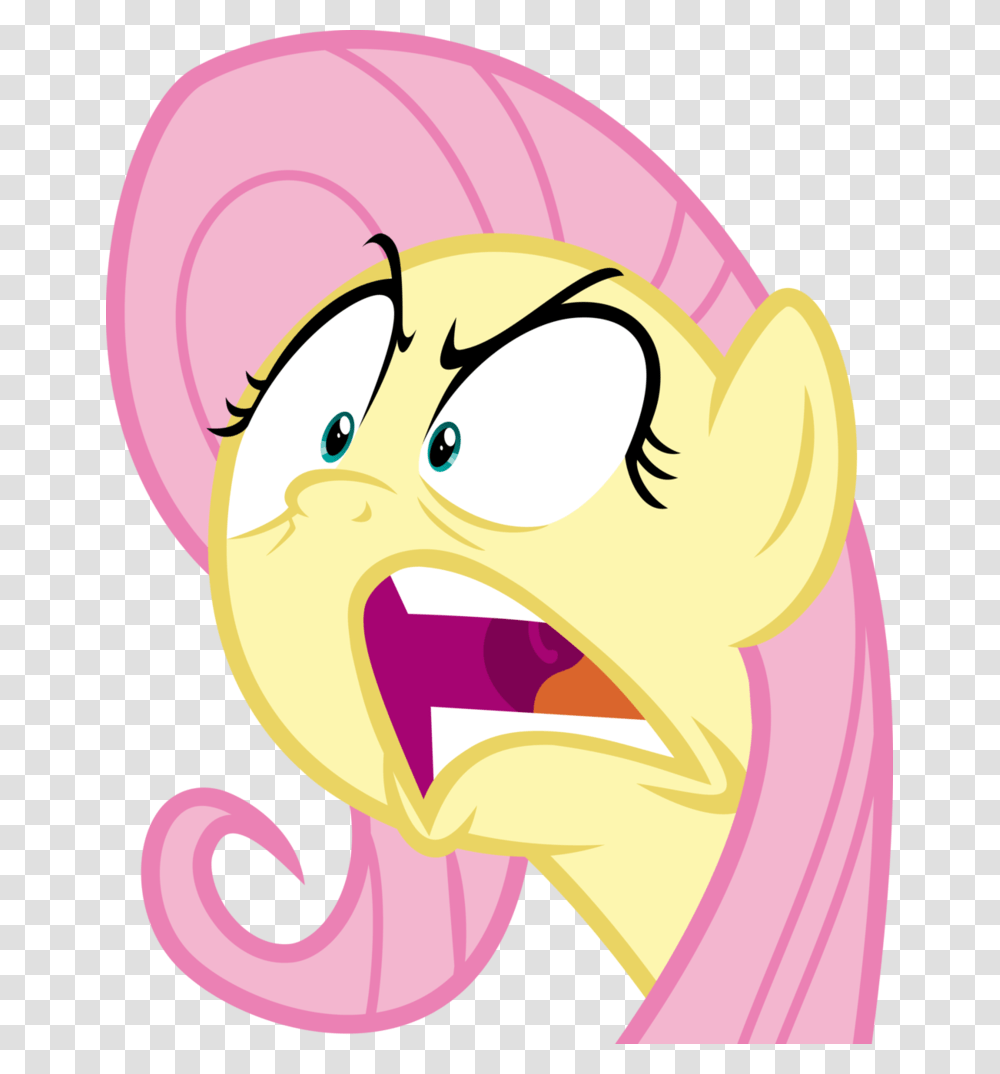 Mad Face Fluttershy Mlp Angry, Mouth, Lip Transparent Png