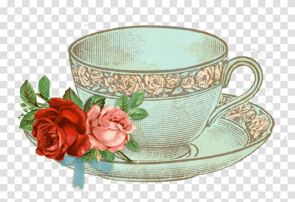 Mad Hatter Clipart Vintage Tea Cup Clip Art, Saucer, Pottery, Coffee Cup Transparent Png