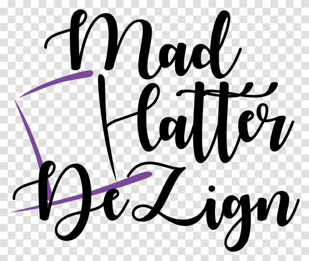 Mad Hatter Dezign Clipart Calligraphy, Bow, Signature, Handwriting Transparent Png