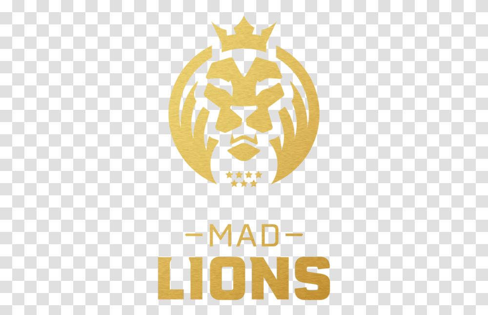 Mad Lions Logo, Label, Poster, Advertisement Transparent Png