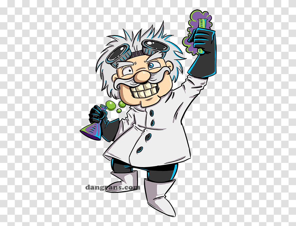 Mad Scientist Cartoon Mad Scientist Clipart, Person, Human, Chef, Performer Transparent Png