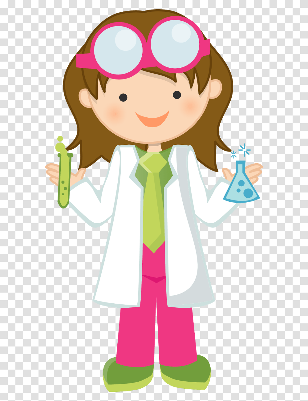 Mad Teacher Girl Scientist Clipart, Apparel, Coat, Lab Coat Transparent Png