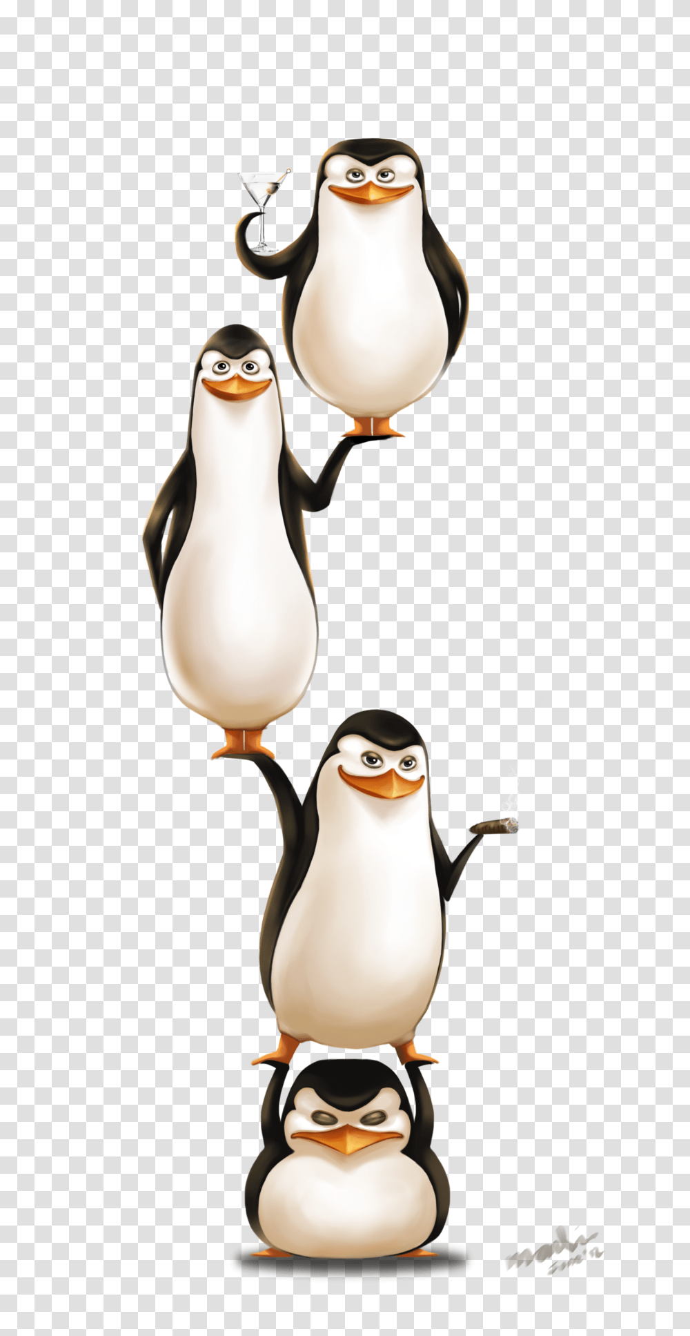 Madagascar Penguins, Character, Bird, Animal, Figurine Transparent Png