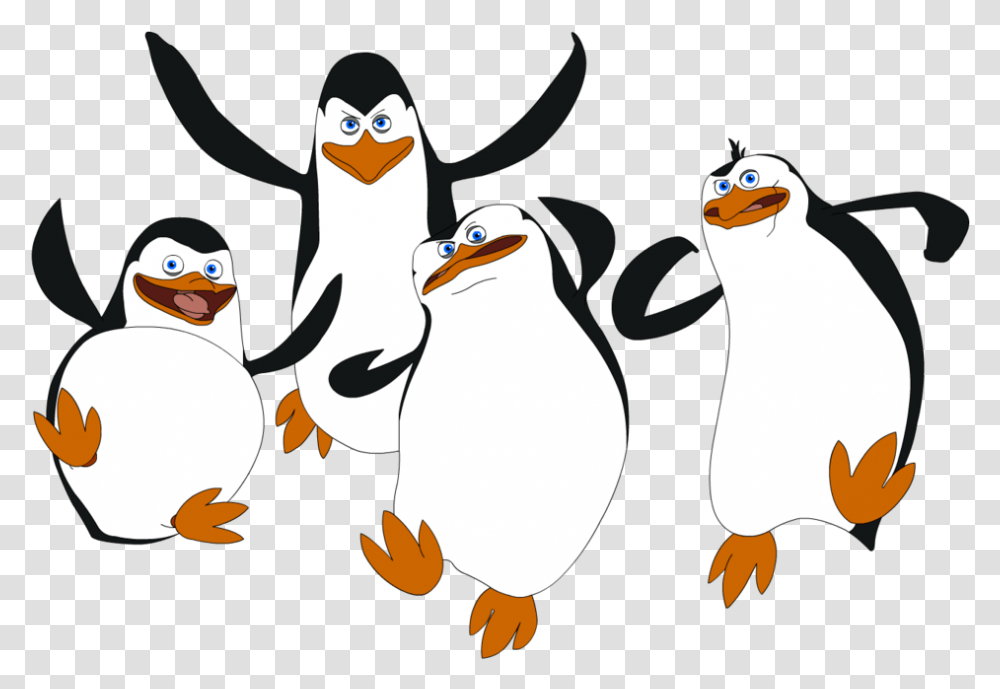Madagascar Penguins Penguins Of Madagascar Drawing, Bird, Animal, King Penguin Transparent Png