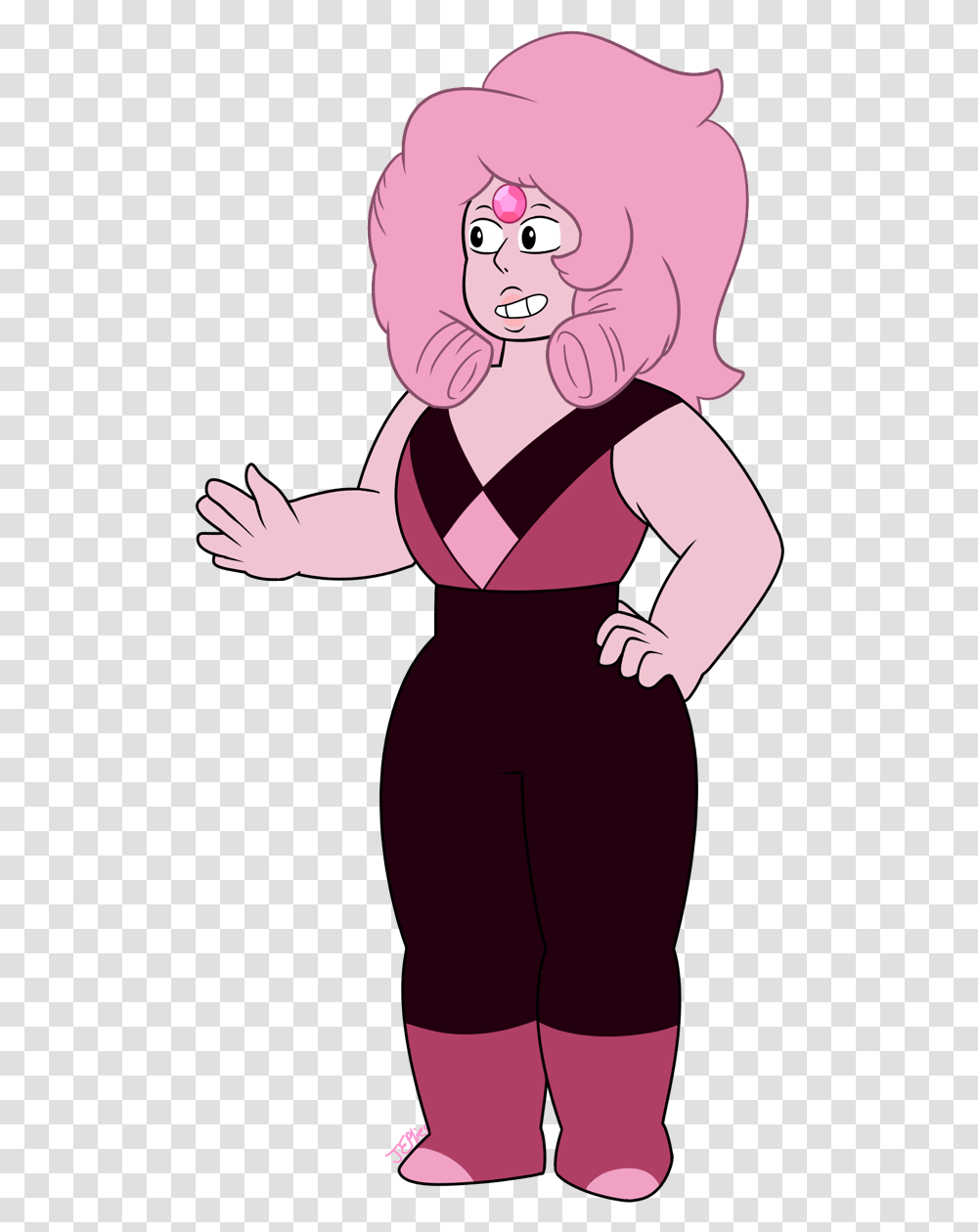 Made A Forehead Rose Quartz She's Currently Bubbled Su Bubbled Rose Quartzes, Person, Female, Costume Transparent Png