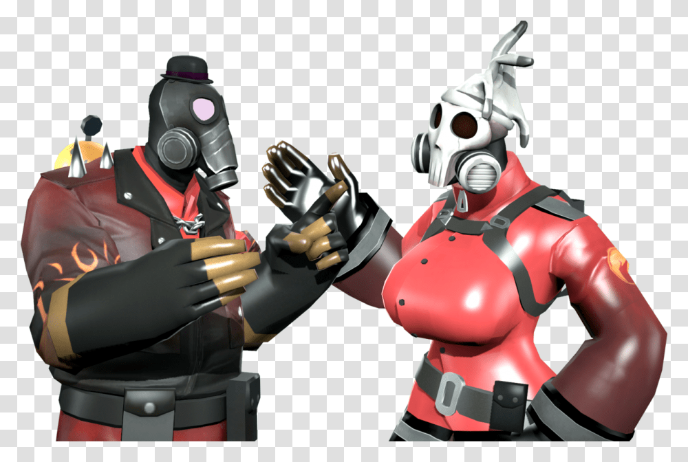 Made A Picture Of Risemongers Pyro And Flare Right Action Figure, Toy, Robot, Costume Transparent Png