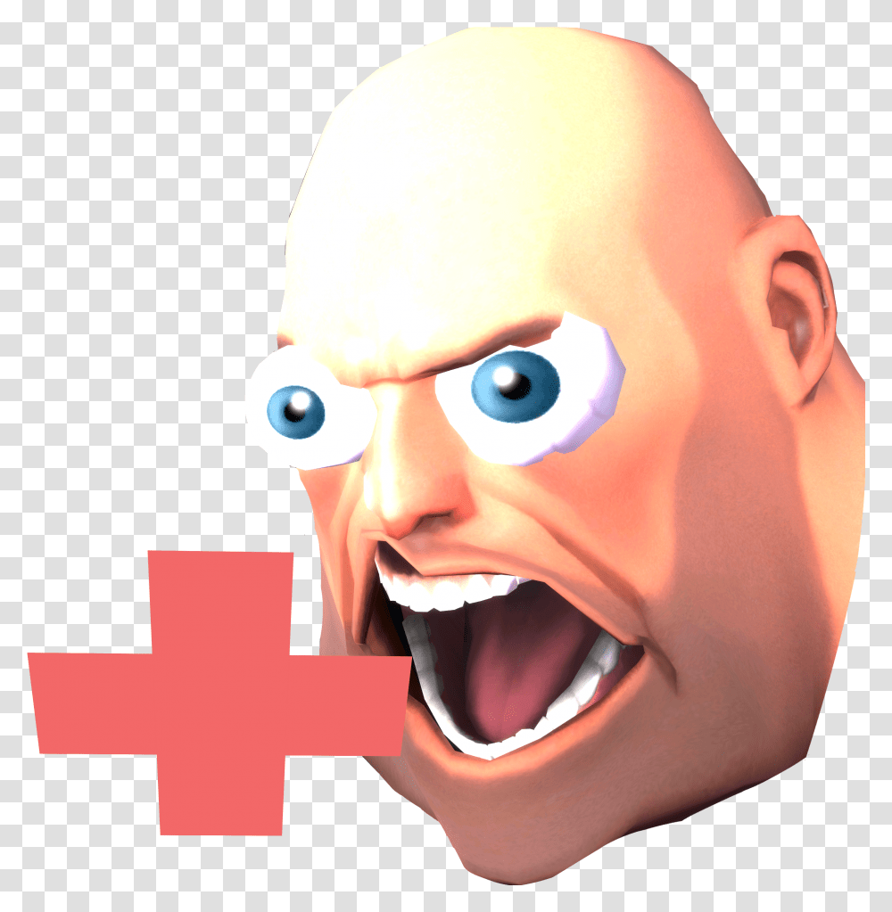 Made An Emote For My Discord And Im Very Happy With Tf2 Emojis For Discord, Head, Logo, Trademark Transparent Png