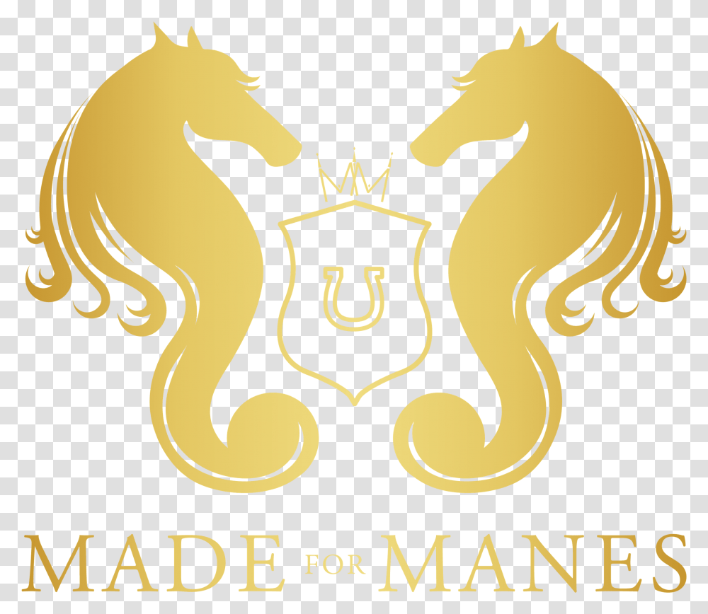 Made For Manes Stallion Logo, Symbol, Trademark, Poster, Advertisement Transparent Png