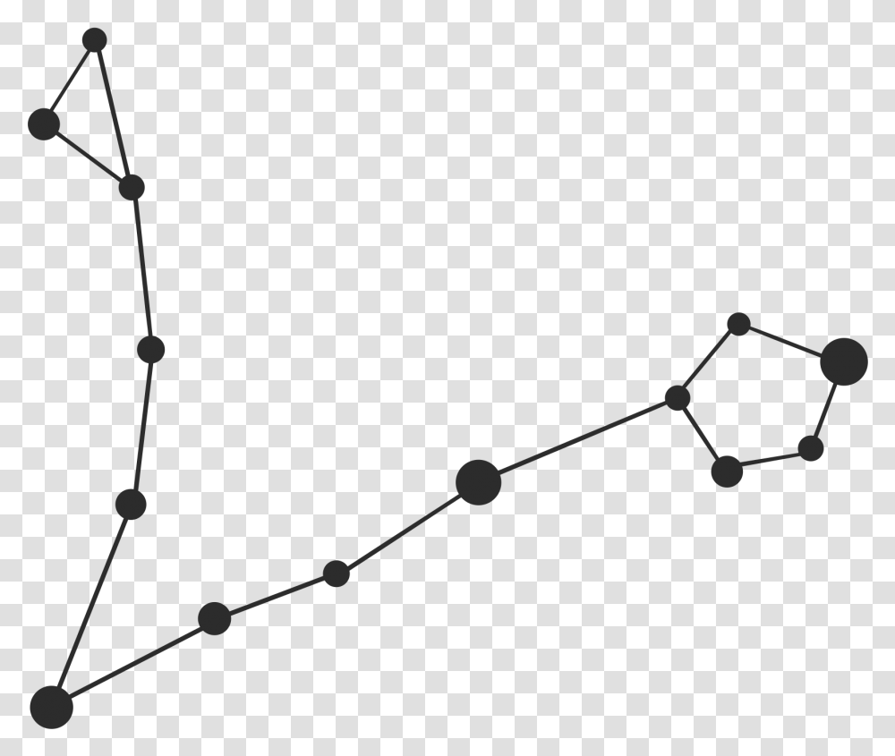 Made In Adobe Illustrator Pisces Star Constellation, Bow, Silhouette, Plot Transparent Png