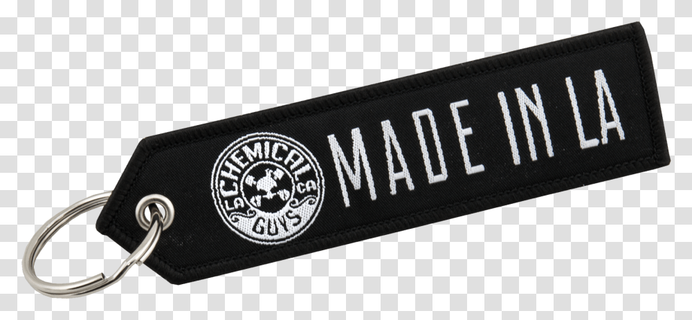 Made In La Keychain Chemical Guys Keychain, Strap, Label, Text, Sash Transparent Png