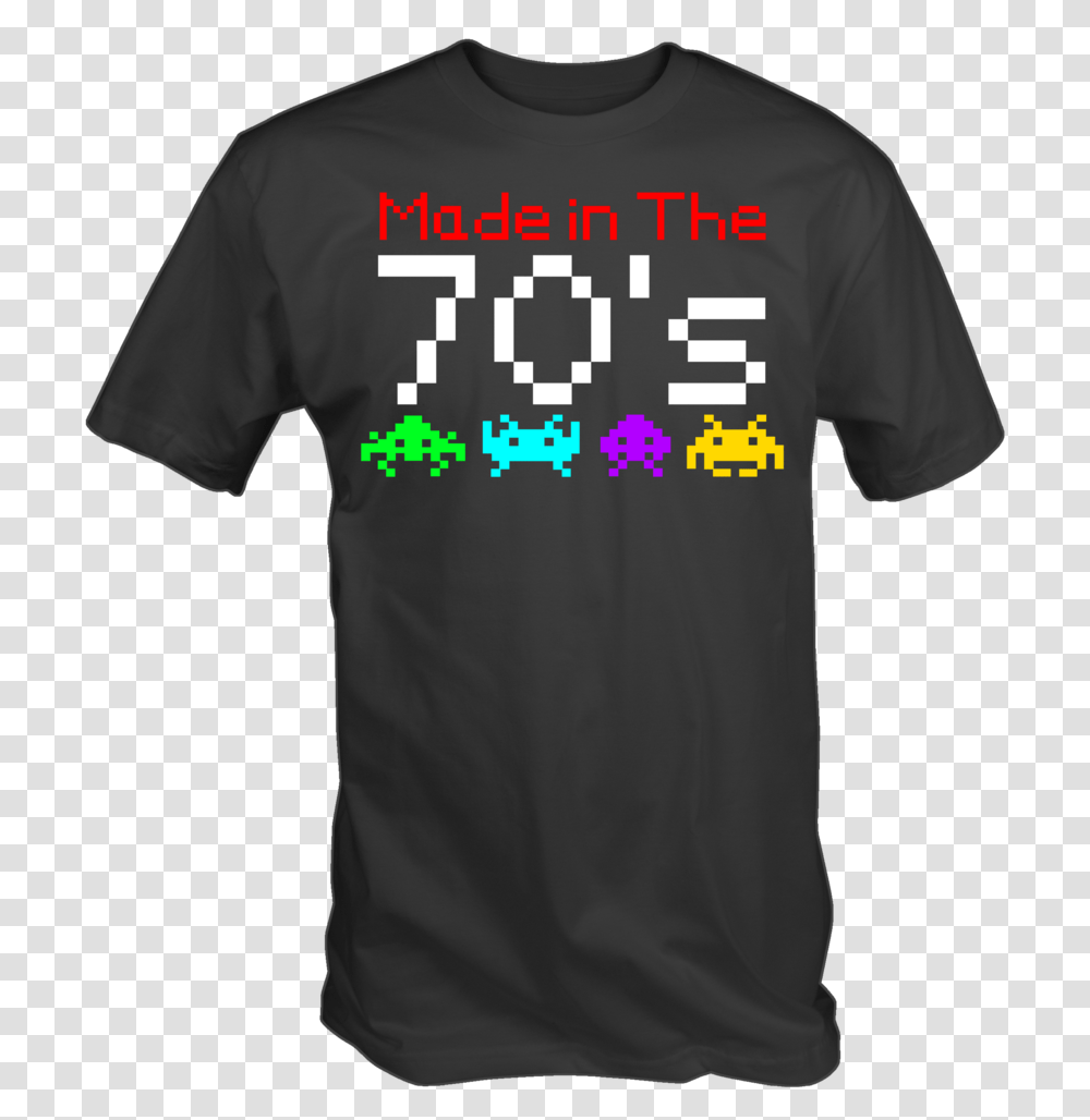 Made In The 70s Space Invader Graphics Retro 8 Doom Tshirt, Apparel, T-Shirt, Plant Transparent Png