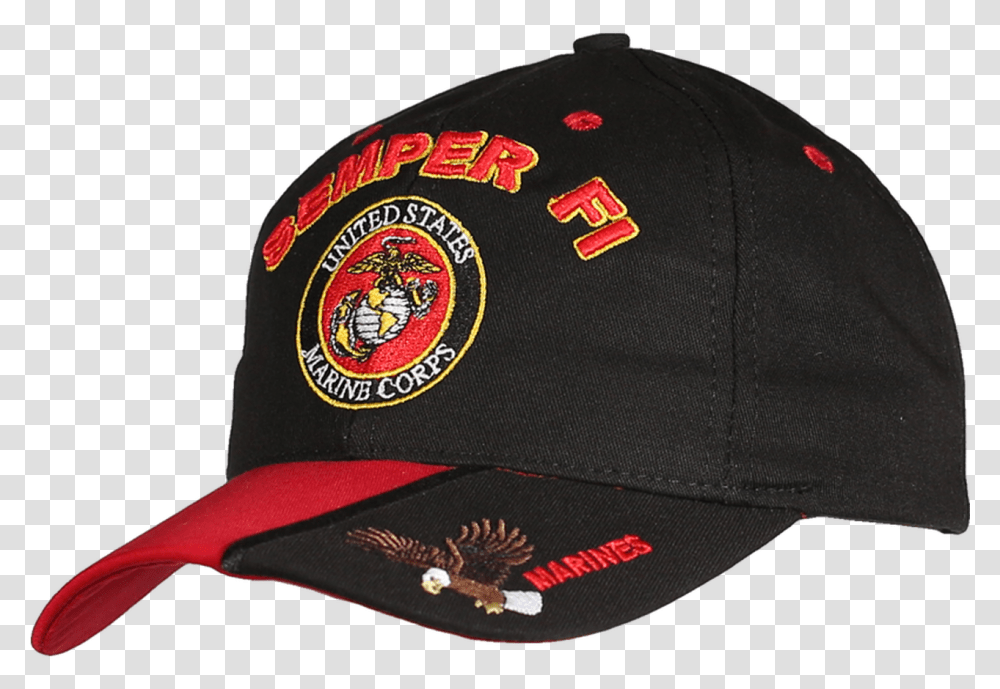 Made In Usa Marines Cap Semper Fi Baseball Cap, Apparel, Hat Transparent Png
