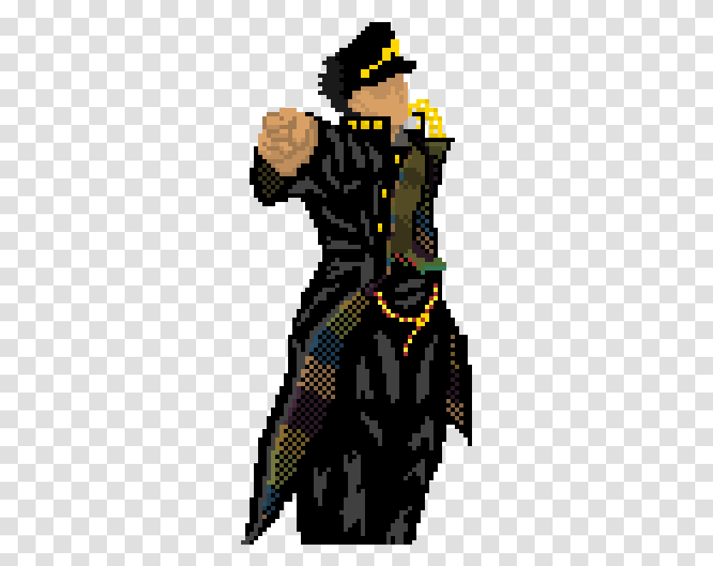 Made Jotaro Will Add Star Platinum And Animation Later Illustration, Text, Face, Parade, Tie Transparent Png