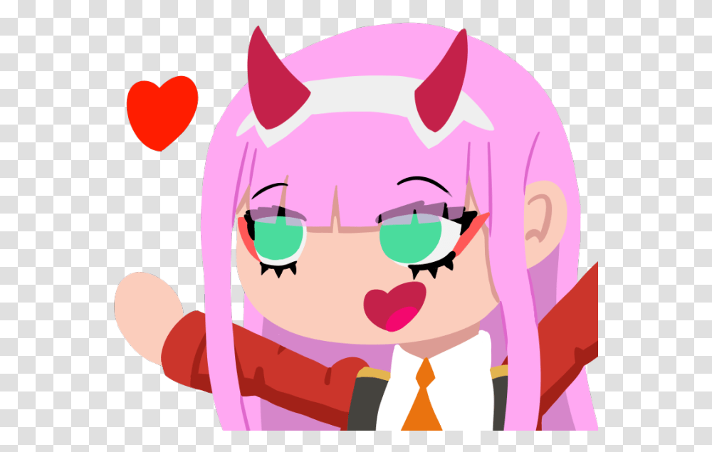 Made Some Zero Two Emotes For My Discord Server Zero Two Emote Discord, Label Transparent Png
