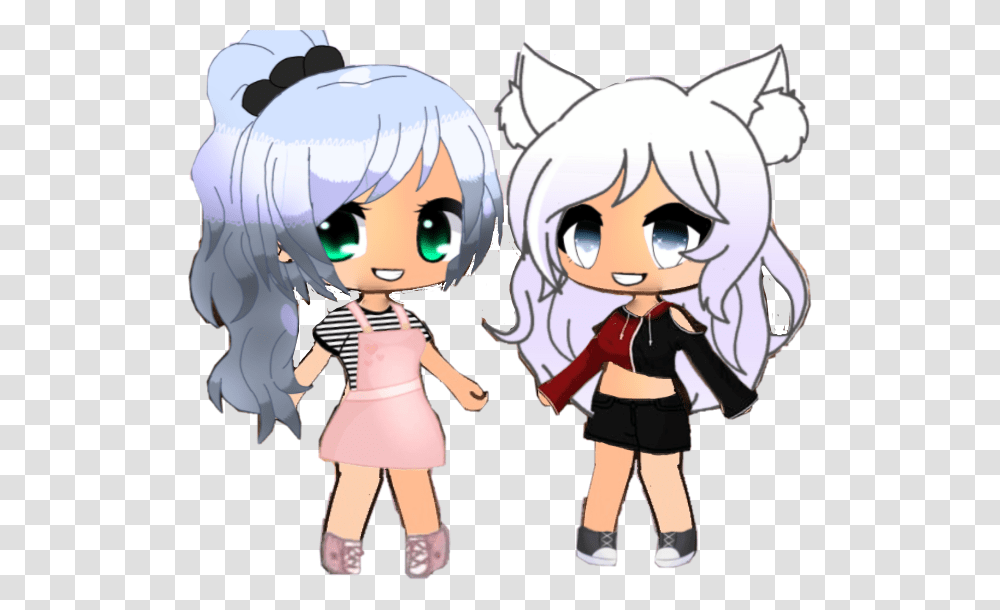 Made These Two Only Out Of Stickers Im Proud Gacha Life Two Characters, Manga, Comics, Book, Toy Transparent Png