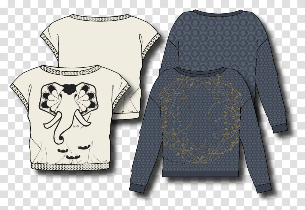 Made To Measure Prints For The Quotejm Art Blouse Amp Sweater Pug, Apparel, Sleeve, Long Sleeve Transparent Png