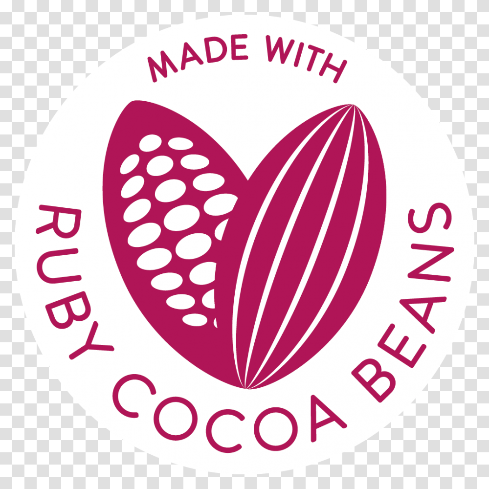 Made With Ruby Cacao Beans Heart, Label, Plant, Logo Transparent Png